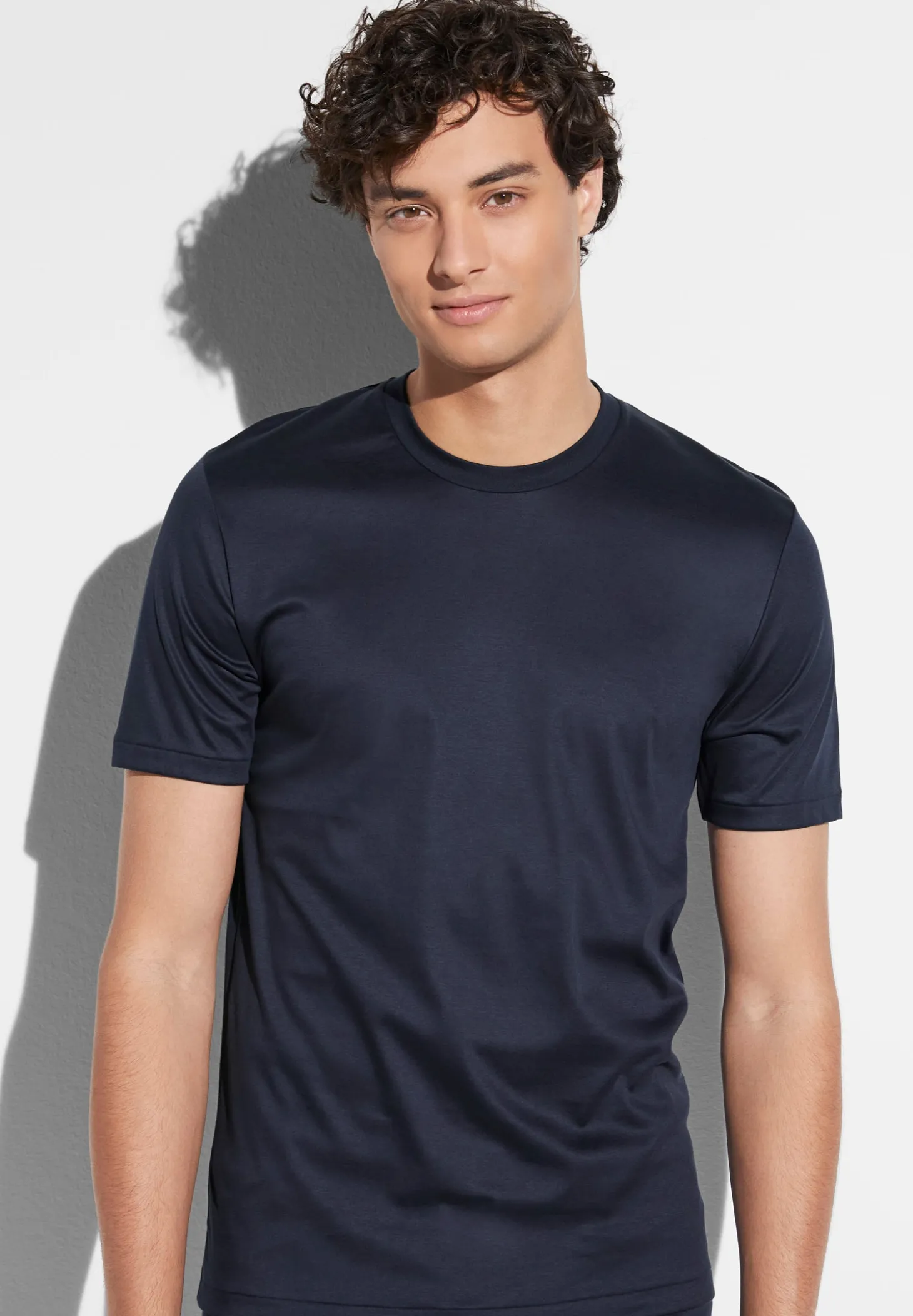 Homme Zimmerli Sea IslandT-Shirt à manches courtes, col rond - navy