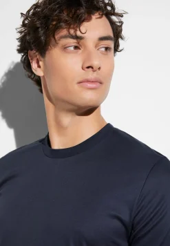 Homme Zimmerli Sea IslandT-Shirt à manches courtes, col rond - navy