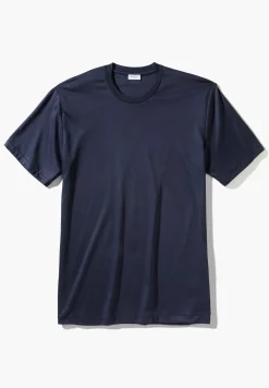 Homme Zimmerli Sea IslandT-Shirt à manches courtes, col rond - navy