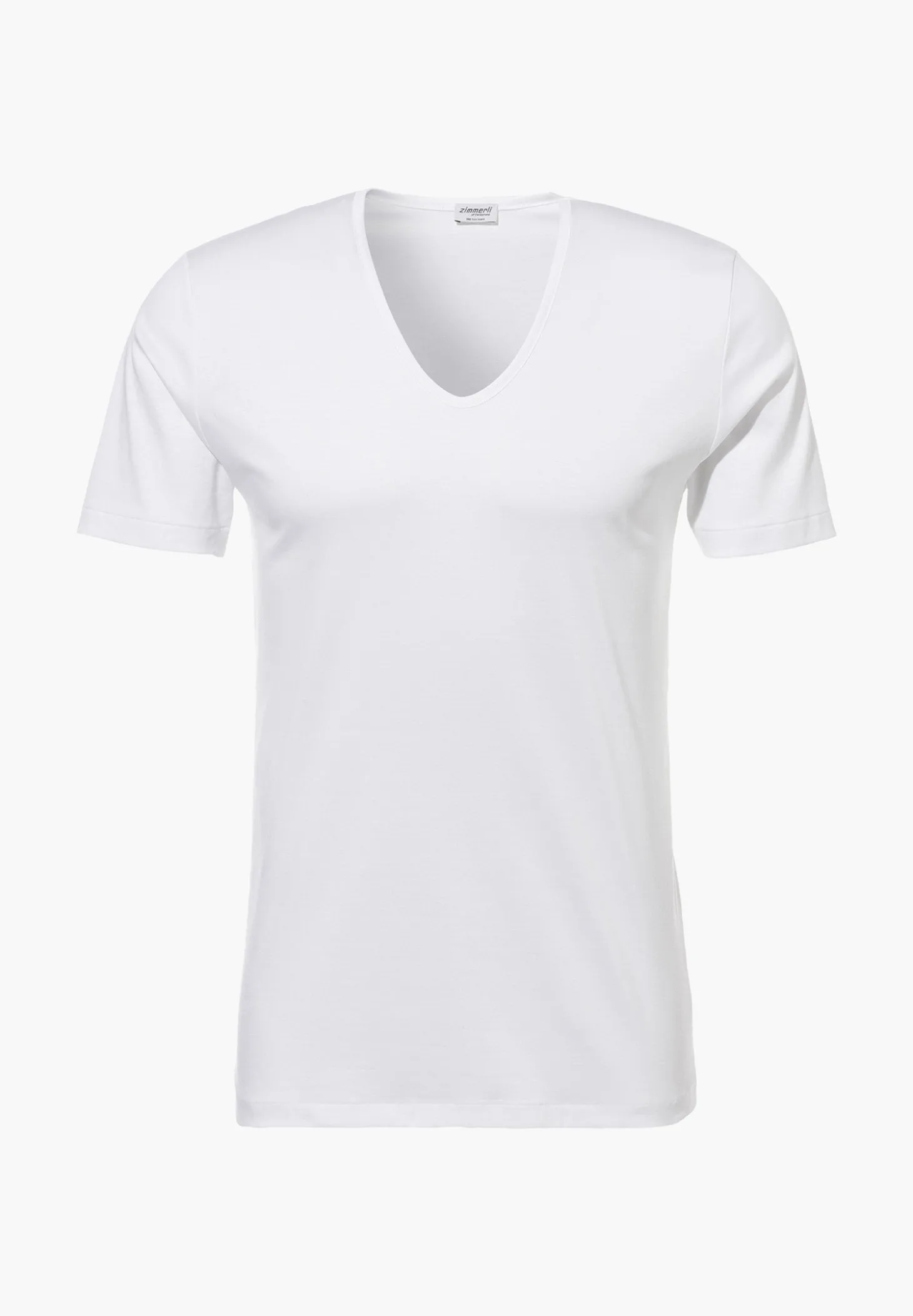 Homme Zimmerli Sea IslandT-Shirt à manches courtes col en V - white