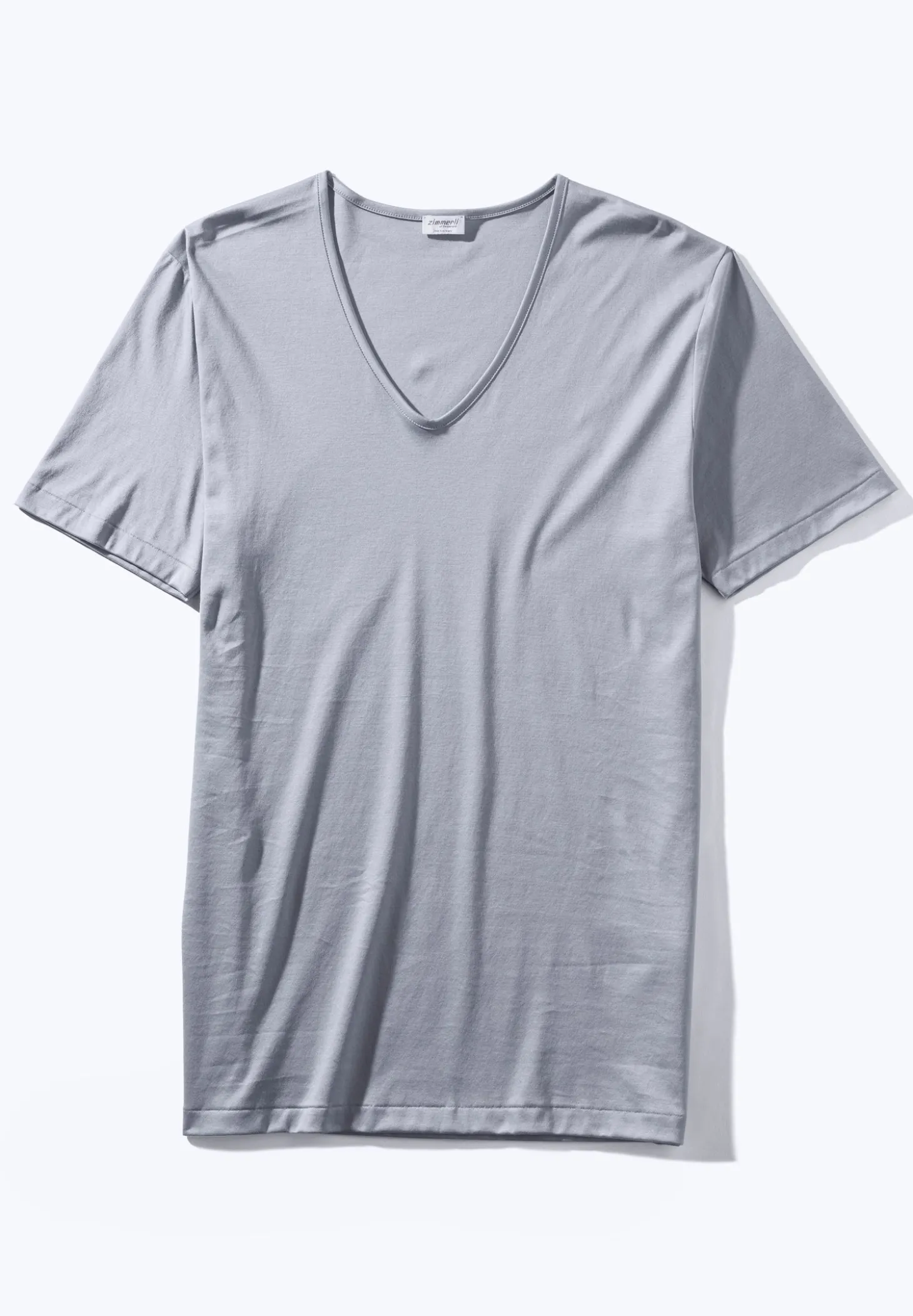 Homme Zimmerli Sea IslandT-Shirt à manches courtes col en V - smoky blue