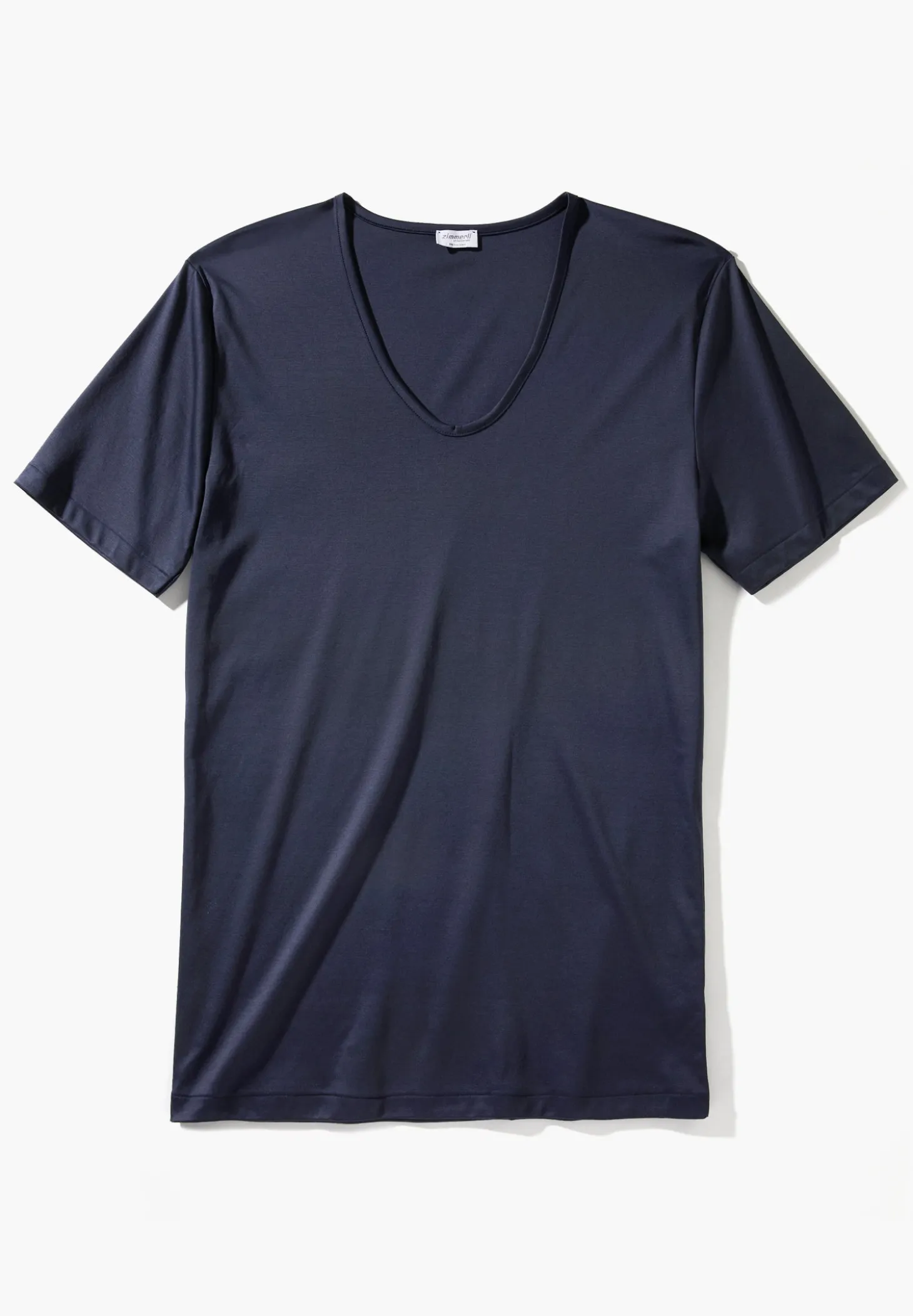 Homme Zimmerli Sea IslandT-Shirt à manches courtes col en V - navy