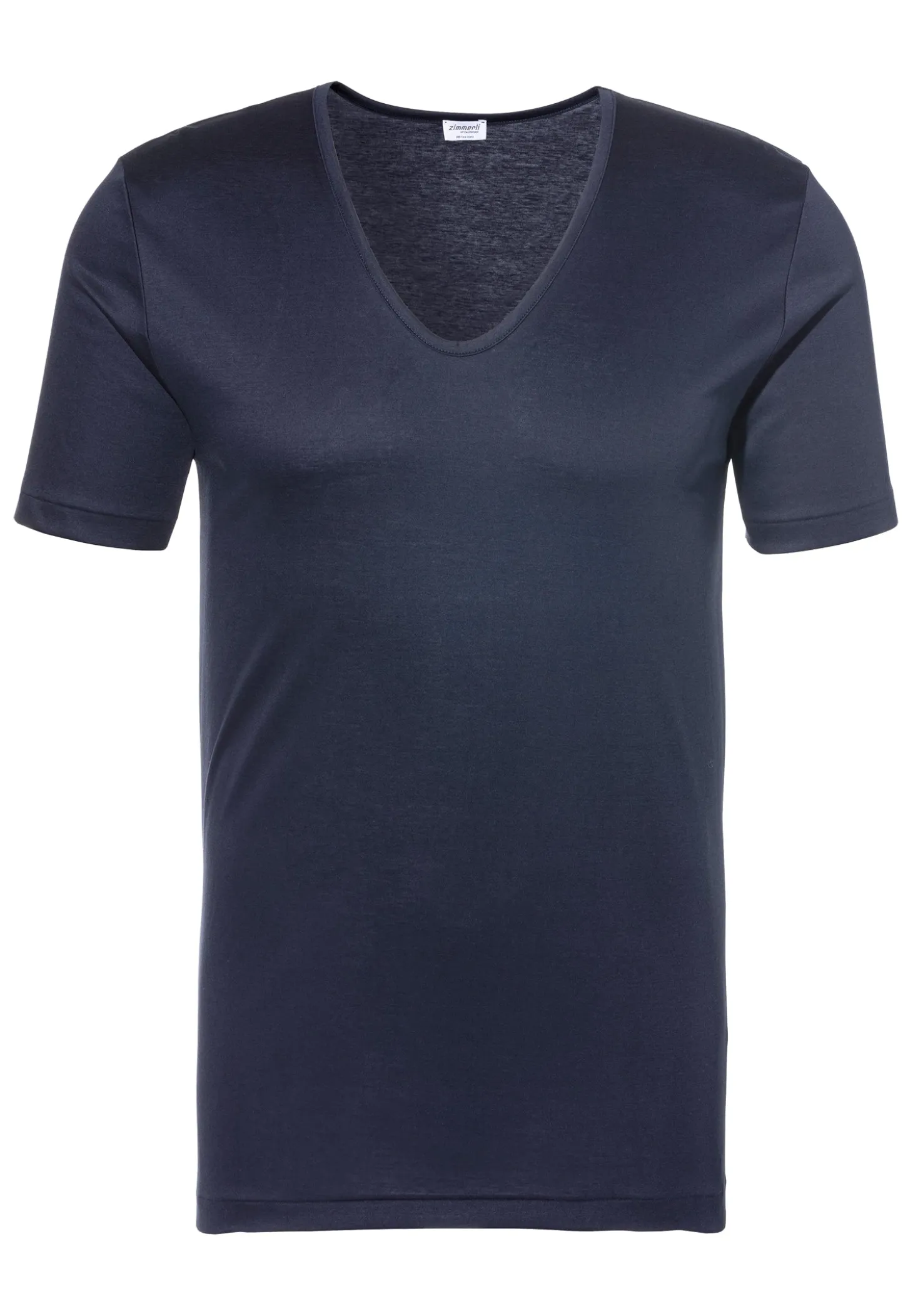 Homme Zimmerli Sea IslandT-Shirt à manches courtes col en V - navy