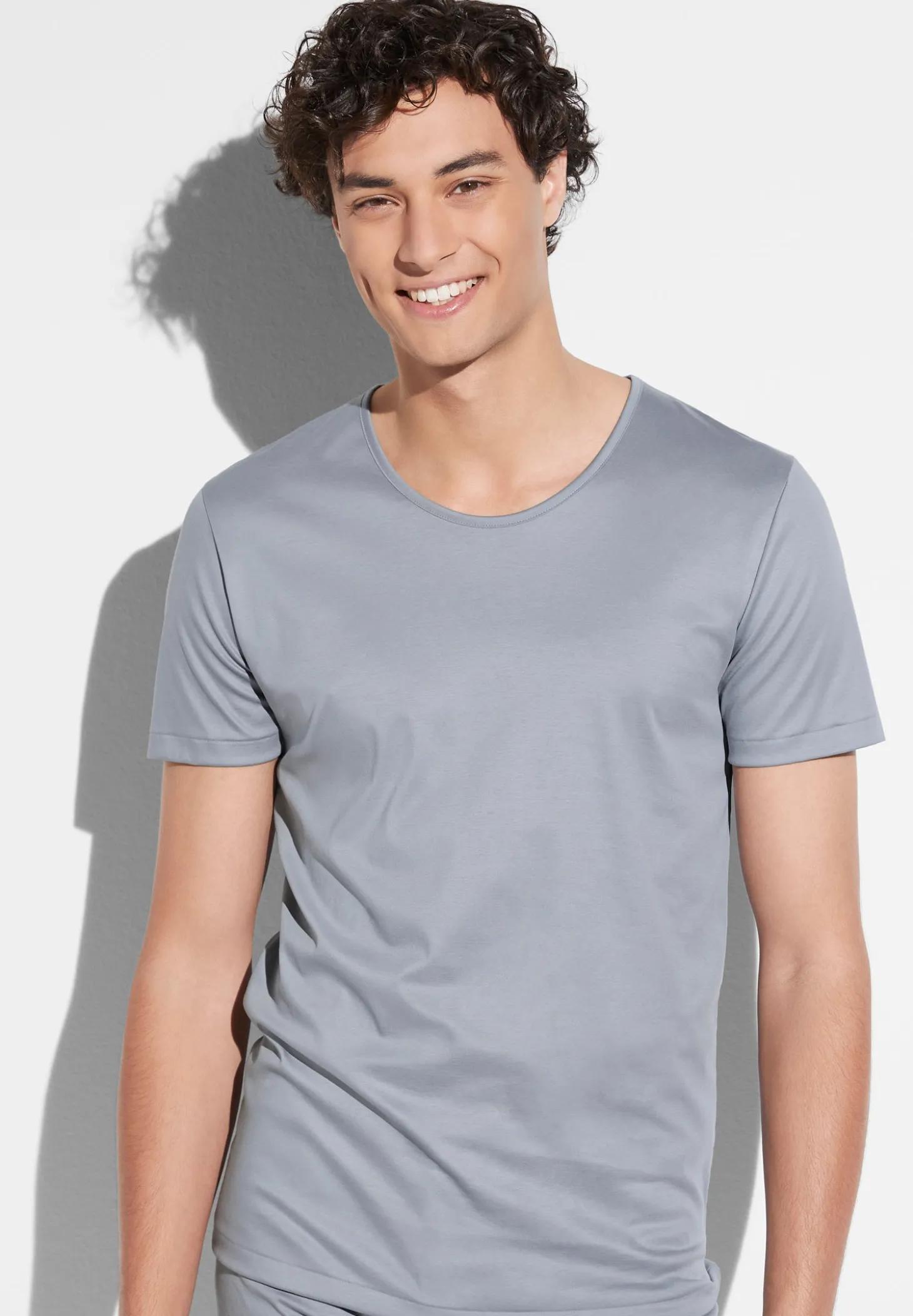 Homme Zimmerli Sea IslandT-Shirt à manches courtes - smoky blue