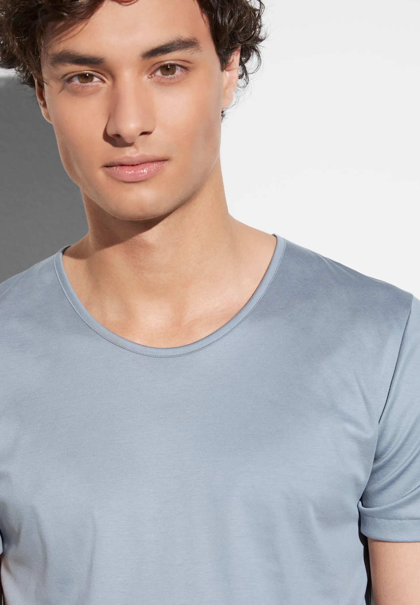 Homme Zimmerli Sea IslandT-Shirt à manches courtes - smoky blue