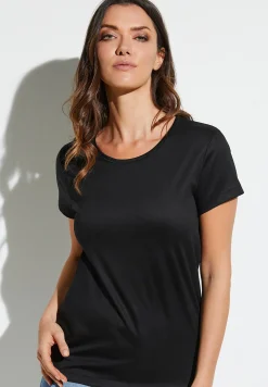 Femme Zimmerli Sea IslandT-Shirt à manches courtes - black