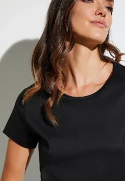 Femme Zimmerli Sea IslandT-Shirt à manches courtes - black