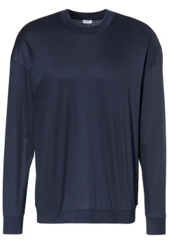 Homme Zimmerli Sea IslandT-Shirt à manches longues - navy