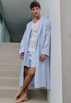 Homme Zimmerli Sea Island WovenBoxer Shorts - blue