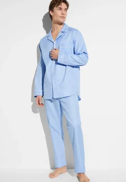 Homme Zimmerli Sea Island WovenPyjama longues - blue