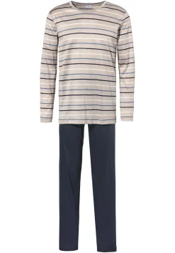 Homme Zimmerli Silk/Cotton Stripes X Sea IslandPyjama longues - teak