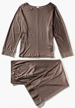 Femme Zimmerli Silk DreamsPyjama longues - olive brown