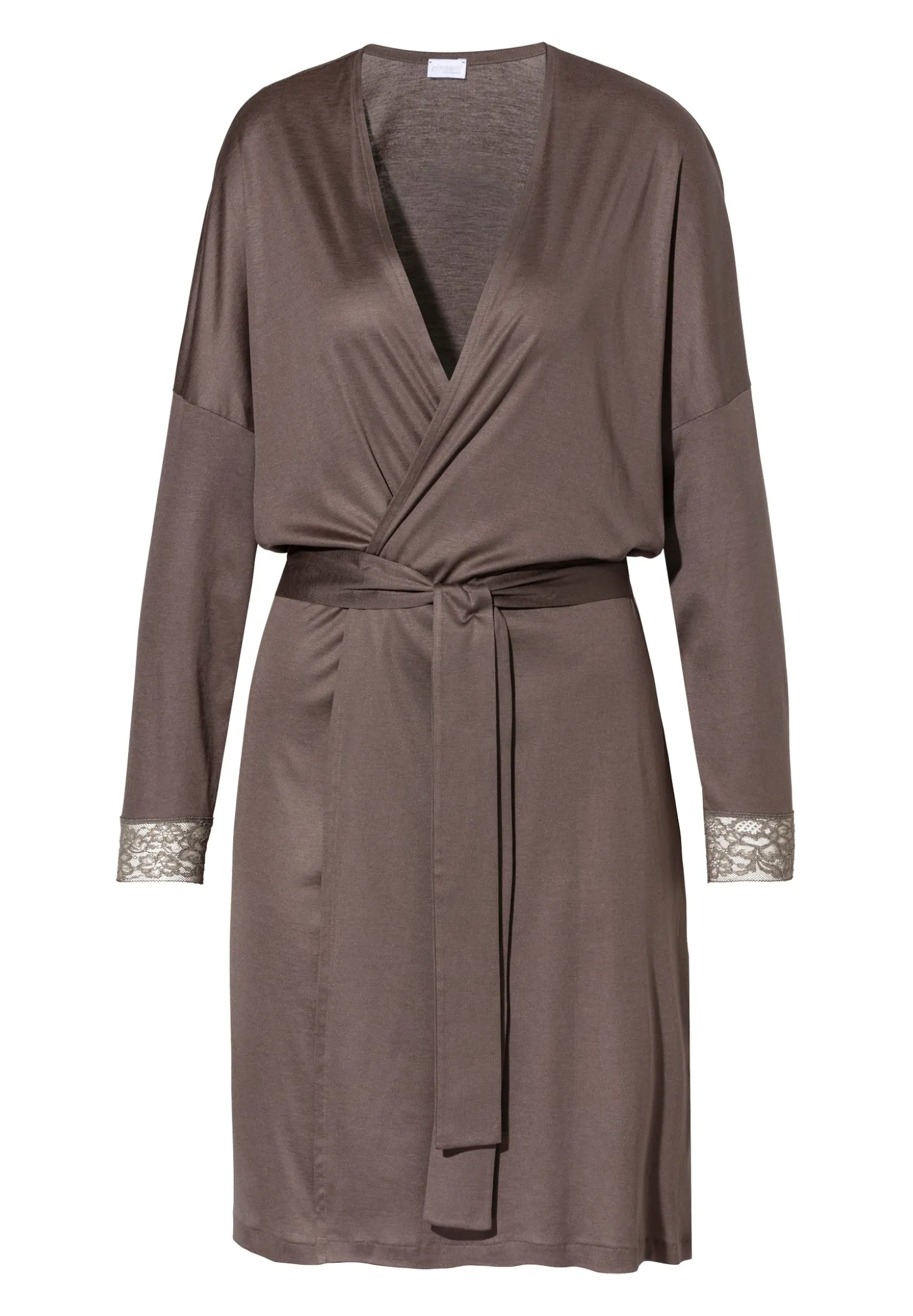 Femme Zimmerli Silk DreamsRobe de chambre courte - olive brown