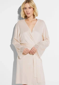 Femme Zimmerli Silk DreamsRobe de chambre courte - vanilla