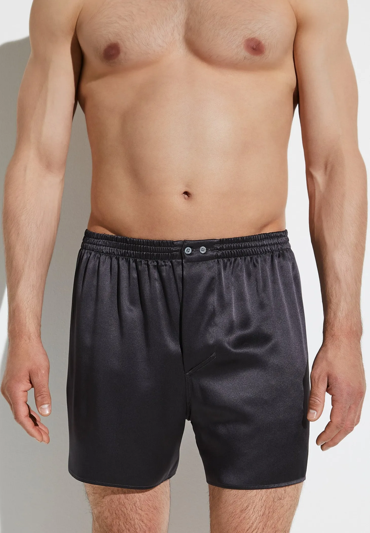 Homme Zimmerli Silk NightwearBoxer Shorts - anthrazit