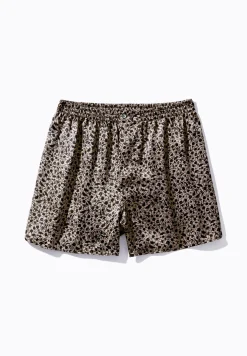 Homme Zimmerli Silk NightwearBoxer Shorts - brown-black