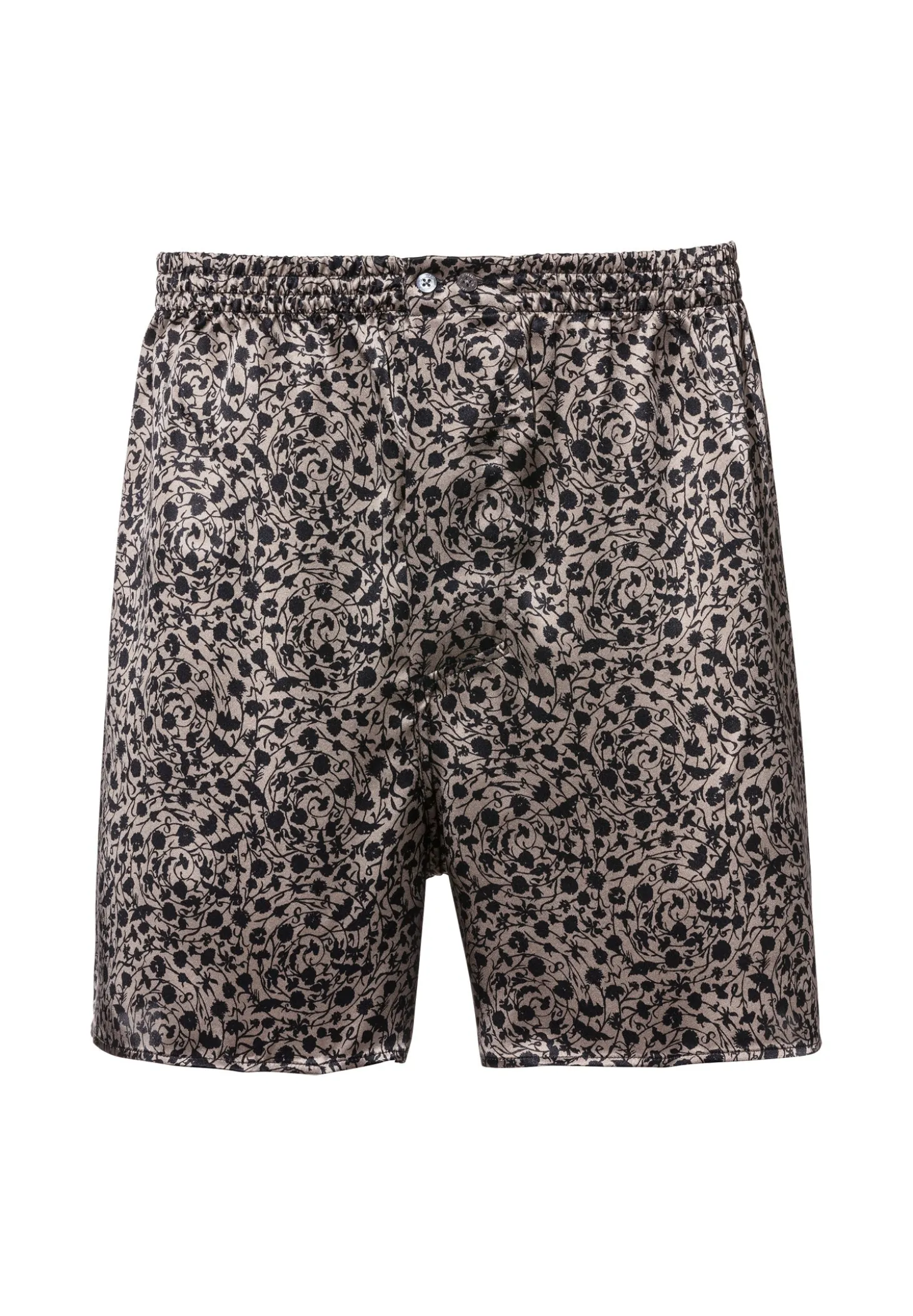 Homme Zimmerli Silk NightwearBoxer Shorts - brown-black
