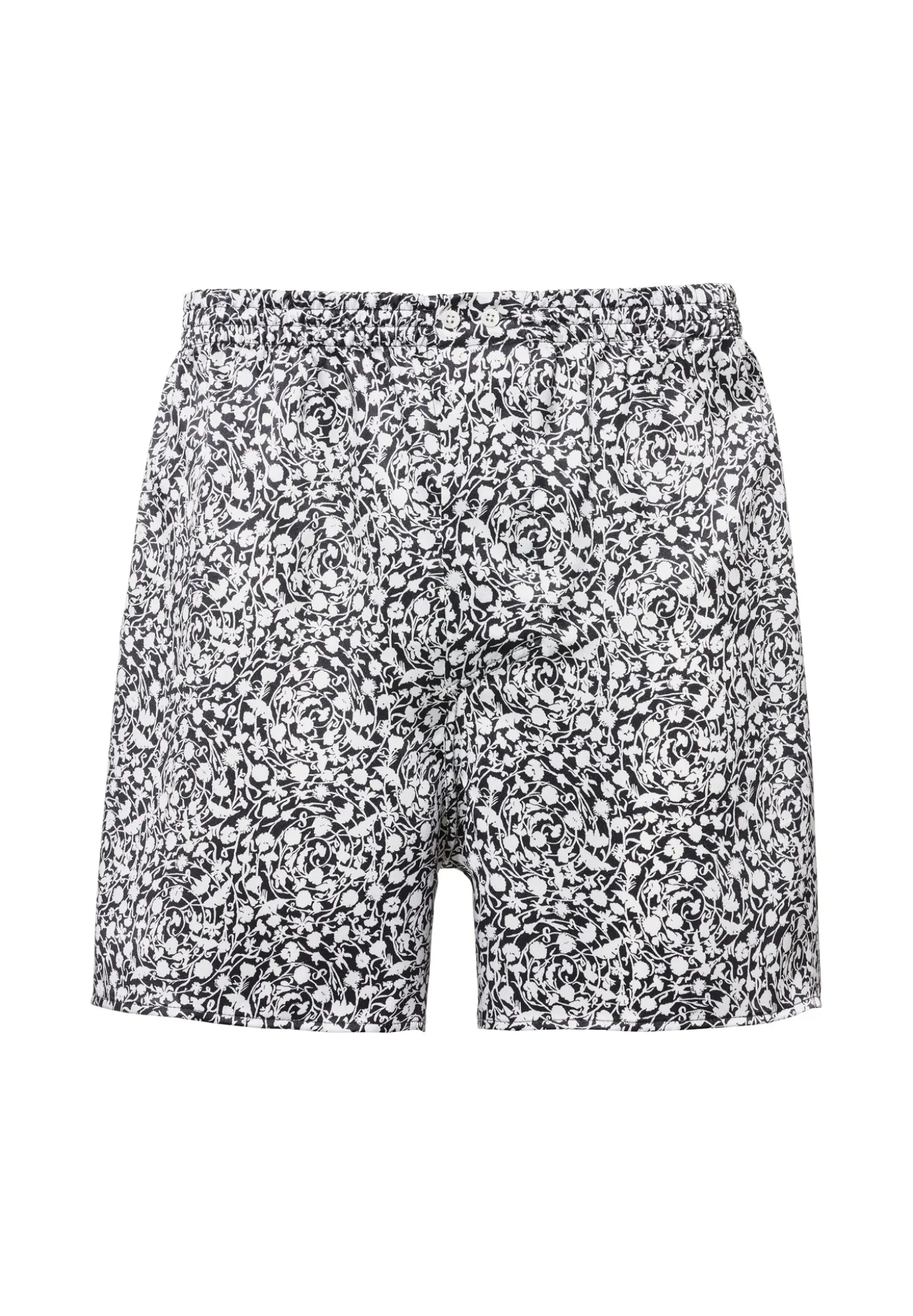 Homme Zimmerli Silk NightwearBoxer Shorts - black-white