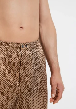 Homme Zimmerli Silk NightwearBoxer Shorts - fantasy gold