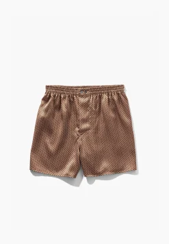Homme Zimmerli Silk NightwearBoxer Shorts - fantasy gold