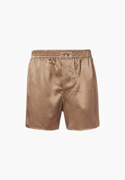 Homme Zimmerli Silk NightwearBoxer Shorts - fantasy gold