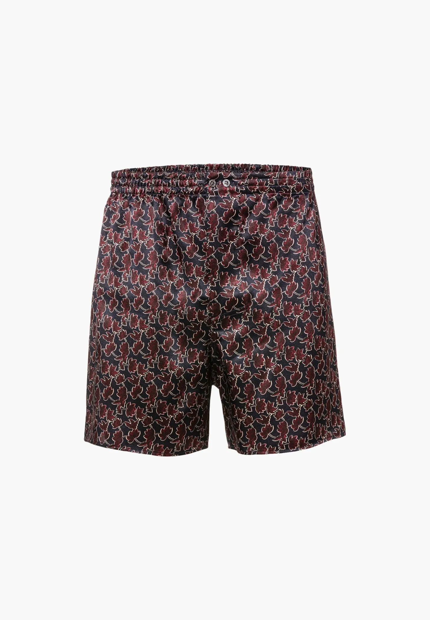 Homme Zimmerli Silk NightwearBoxer Shorts - leaves
