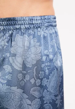 Homme Zimmerli Silk NightwearBoxer Shorts - paisley blue