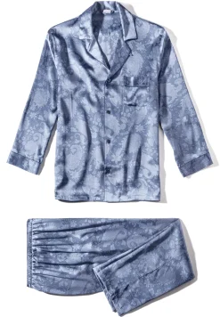 Homme Zimmerli Silk NightwearPyjama longues - paisley blue
