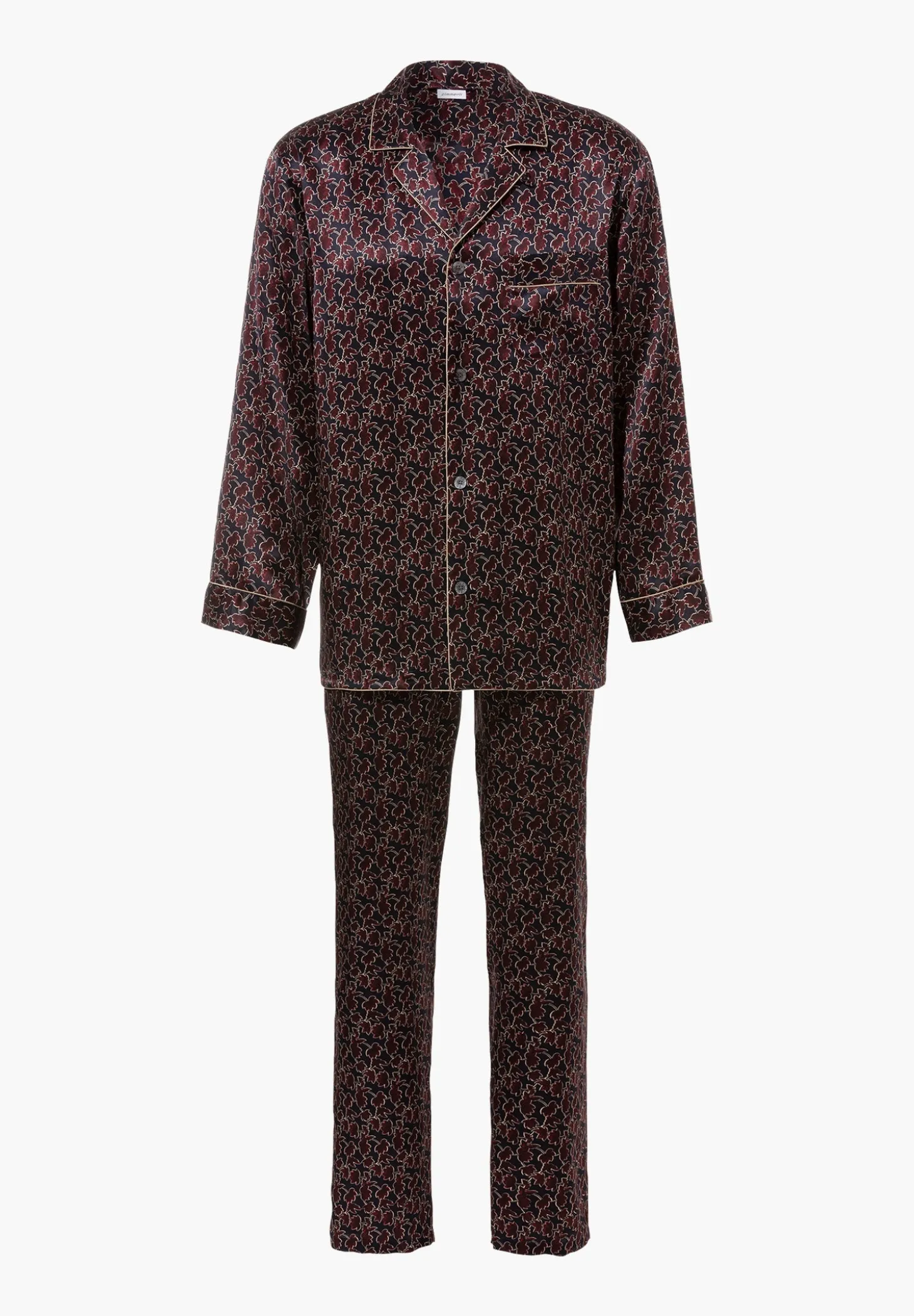 Homme Zimmerli Silk NightwearPyjama longues - leaves