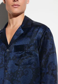Homme Zimmerli Silk NightwearPyjama longues - paisley dark blue