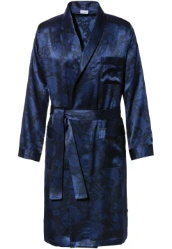Homme Zimmerli Silk NightwearRobe de chambre longue - paisley dark blue