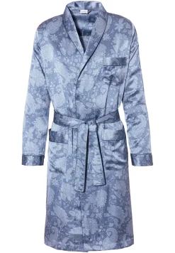 Homme Zimmerli Silk NightwearRobe de chambre longue - paisley blue