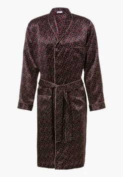 Homme Zimmerli Silk NightwearRobe de chambre longue - leaves