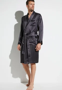 Homme Zimmerli Silk NightwearRobe de chambre longue - anthrazit