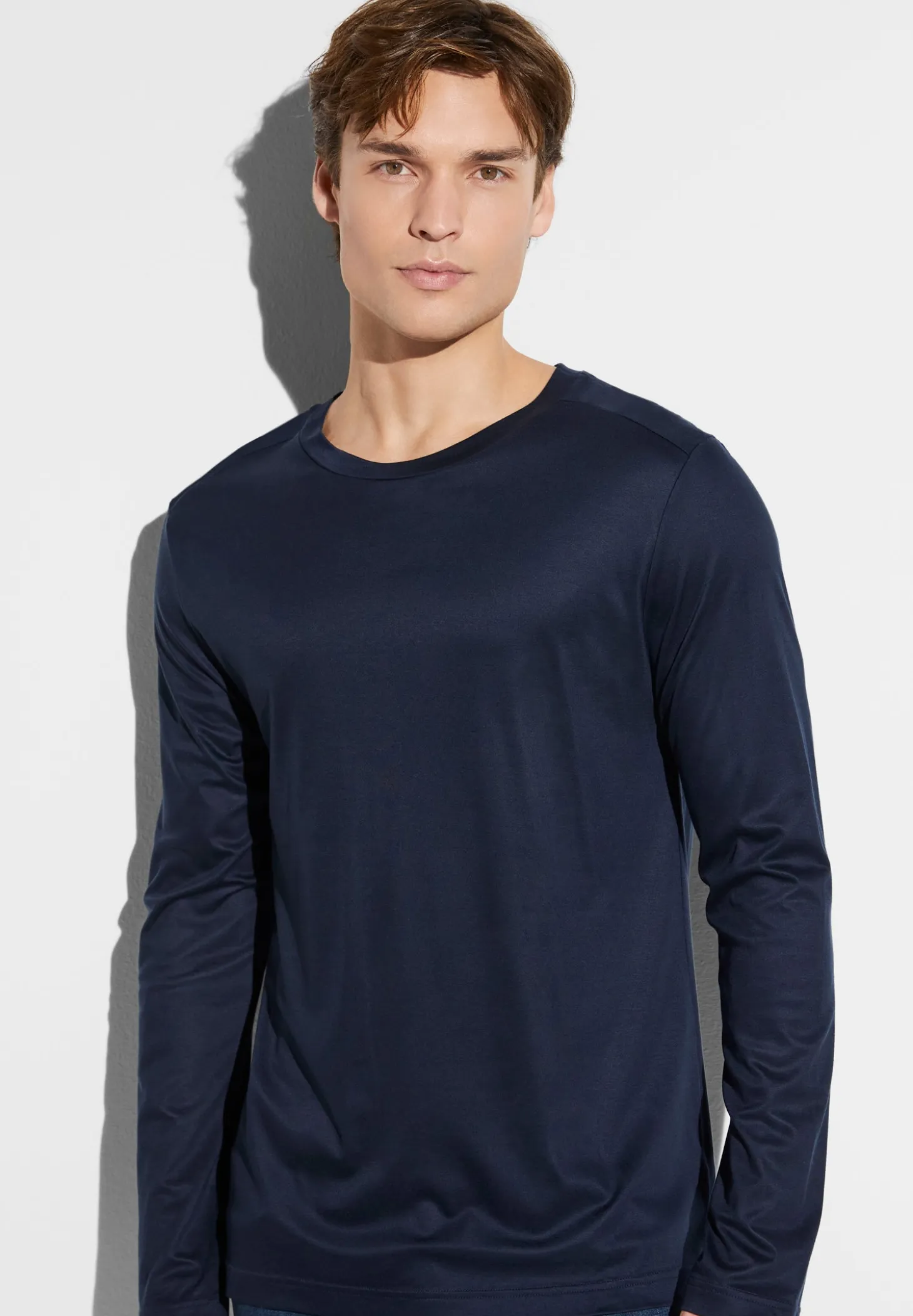 Homme Zimmerli Sustainable LuxuryT-Shirt à manches longues - twilight blue