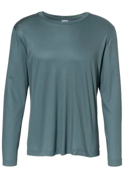 Homme Zimmerli Sustainable LuxuryT-Shirt à manches longues - jade