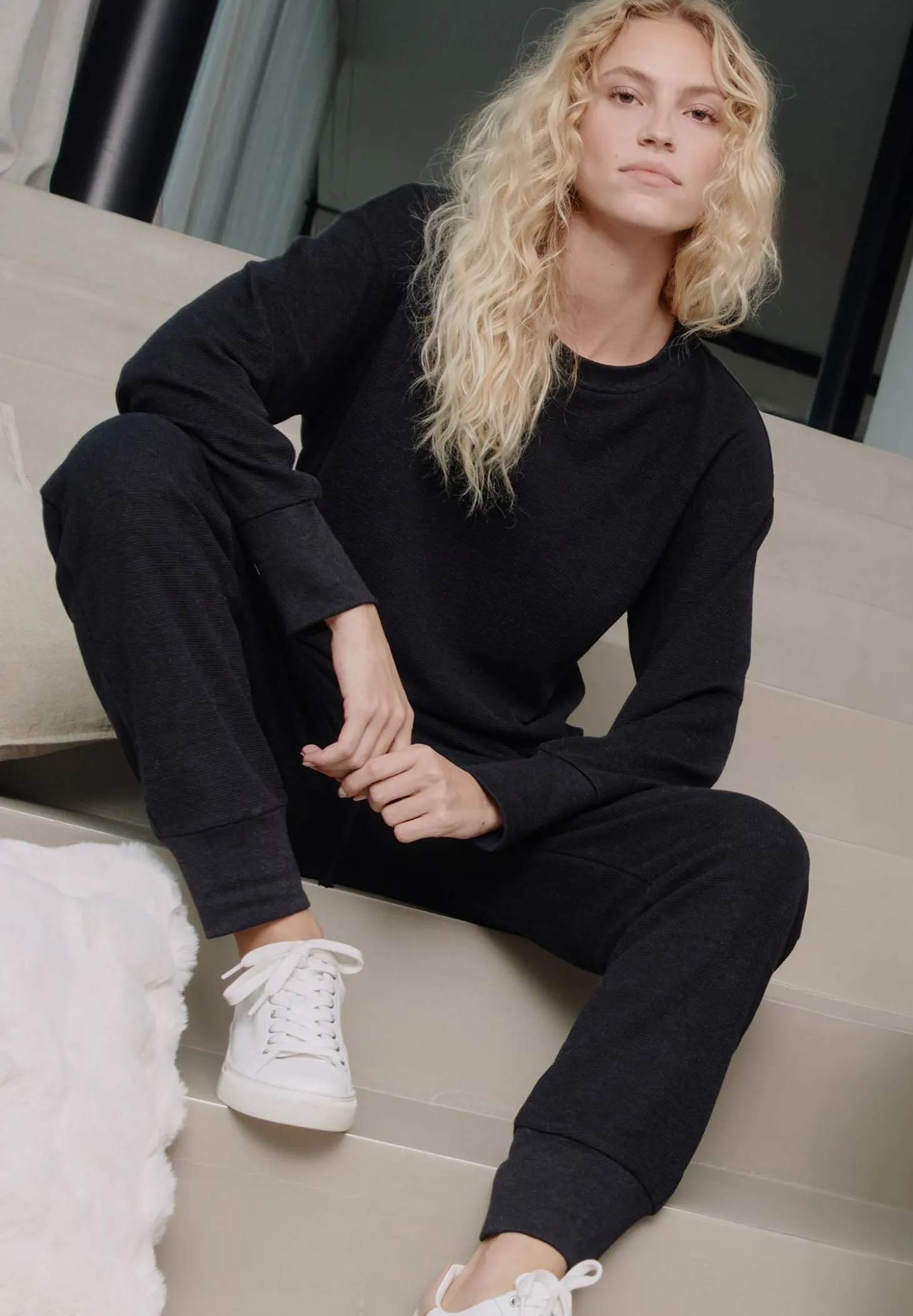 Femme Zimmerli Winter LoungePull-over - nearly black