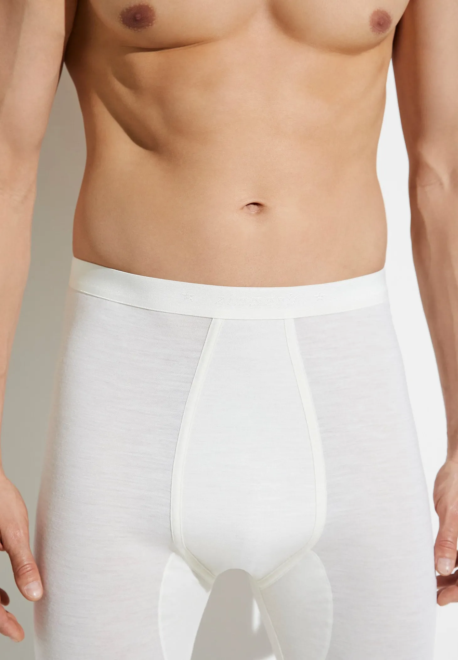Homme Zimmerli Wool & SilkCaleçon longues - écru