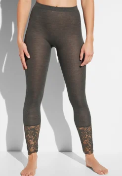 Femme Zimmerli Wool & SilkLeggings - black olive