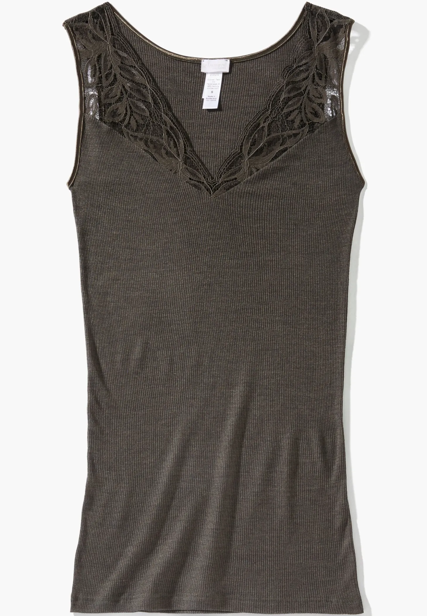Femme Zimmerli Wool & SilkTop - black olive