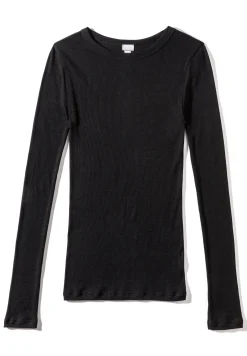 Femme Zimmerli Wool & SilkT-Shirt à manches longues - black