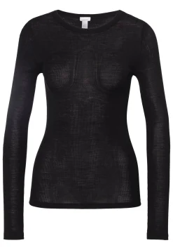 Femme Zimmerli Wool & SilkT-Shirt à manches longues - black