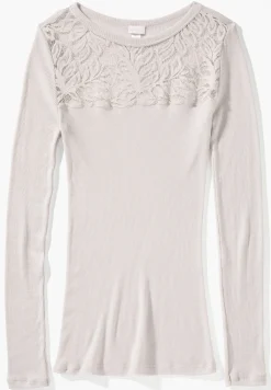 Femme Zimmerli Wool & SilkT-Shirt à manches longues - dove