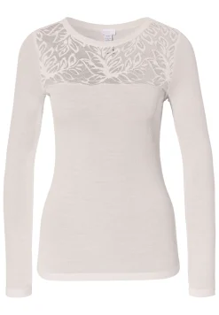 Femme Zimmerli Wool & SilkT-Shirt à manches longues - dove