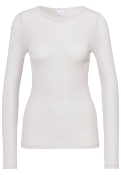 Femme Zimmerli Wool & SilkT-Shirt à manches longues - dove