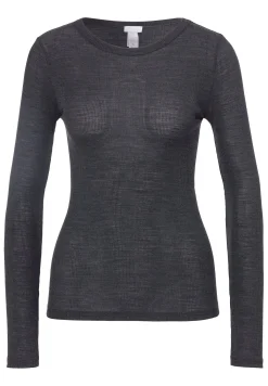 Femme Zimmerli Wool & SilkT-Shirt à manches longues - anthrazit