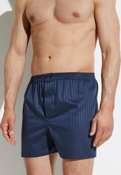 Homme Zimmerli Woven NightwearBoxer Shorts - navy