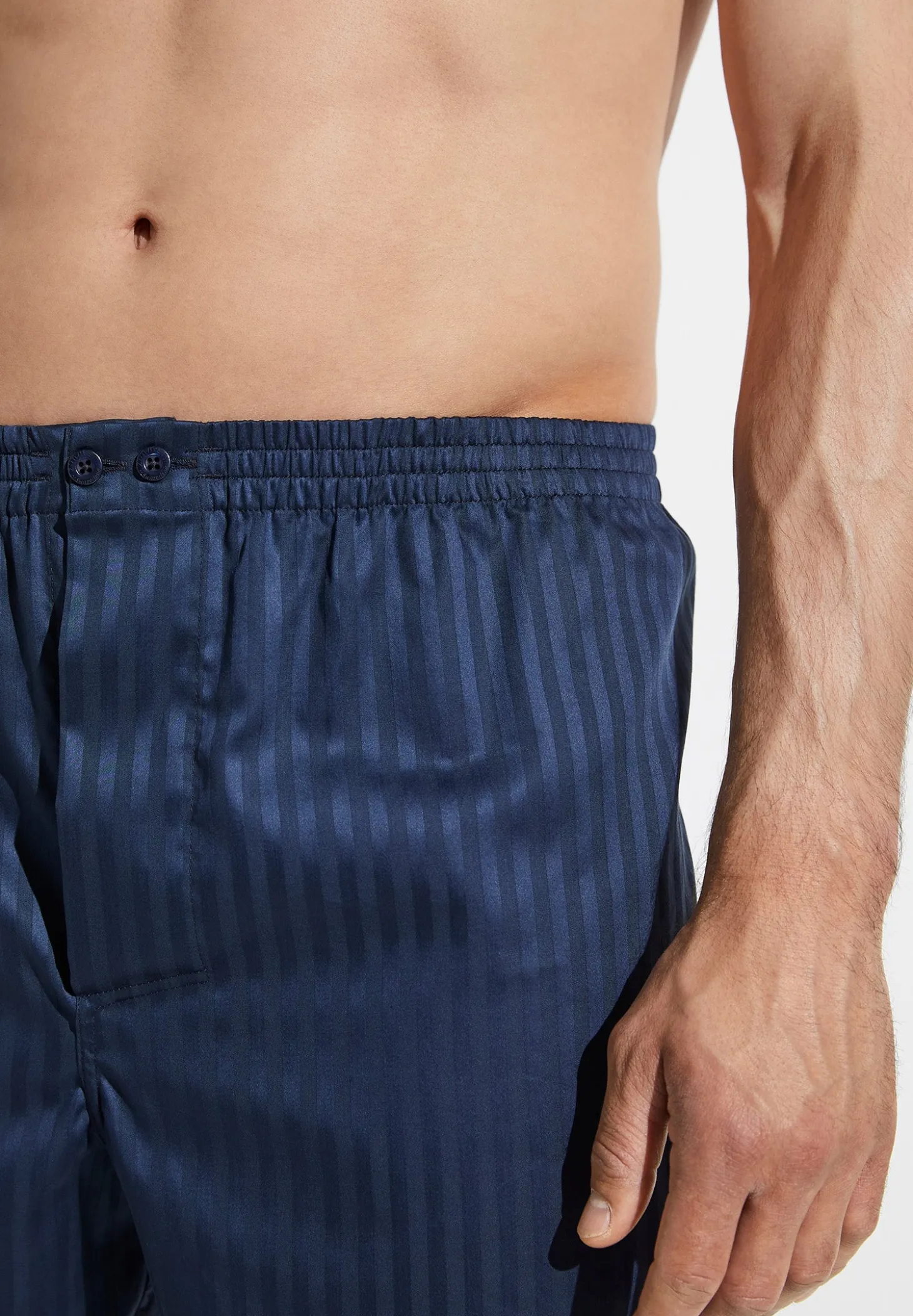 Homme Zimmerli Woven NightwearBoxer Shorts - navy