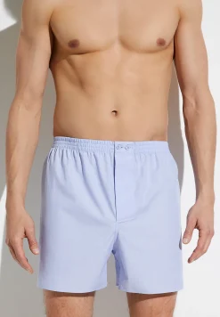 Homme Zimmerli Woven NightwearBoxer Shorts - light blue